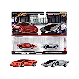 Hot Wheels Premium Car Culture 2li Lamborghini Countach LP5000 QV ve Lancia Stratos Zero HBL96-JBL02