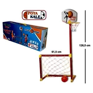2 İN 1 PORTATİF MİNYATÜR KALE VE POTA + TOP