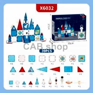 Manyetik Tiles Space Renkli 39 Parça Manyetik Yapı Magnetic Bloklar Uzay Seti