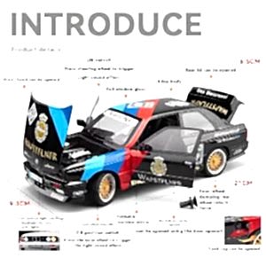 1:24  BMW M3 1988 E30 DTM Warsteiner  Sesli Işıklı Çekbırak Metal Model Araba Siyah Renk