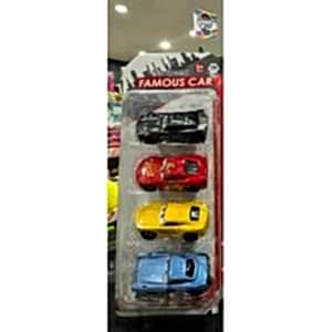 Cars Şimşek Mcqueen 4 lü Kutuda Metal Diecast Arabalar Seti Jackson Storm Cars