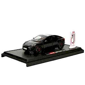 1:24 Ölçek Sesli ve Işıklı DieCast Metal Tesla Model Y Araba 18 Cm Siyah Renk